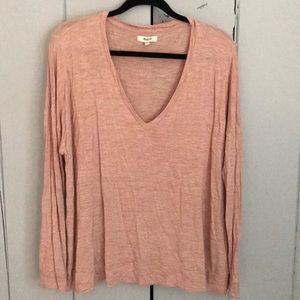 Madewell dusty pink long sleeve tee